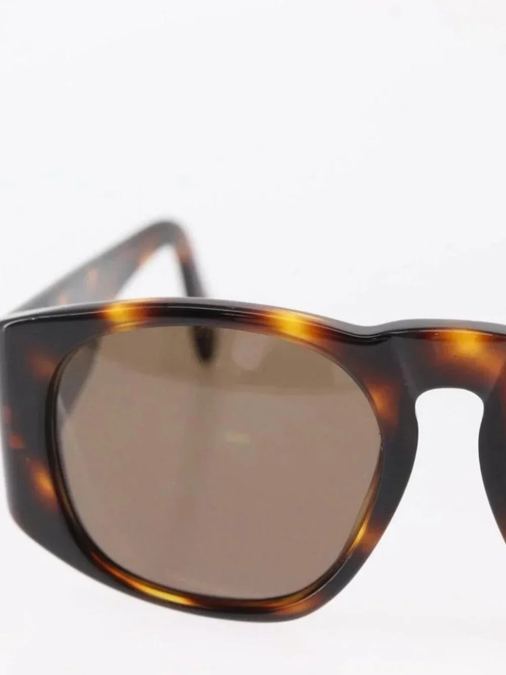 CHANEL Sunglasses Plastic Brown CC Auth 153000